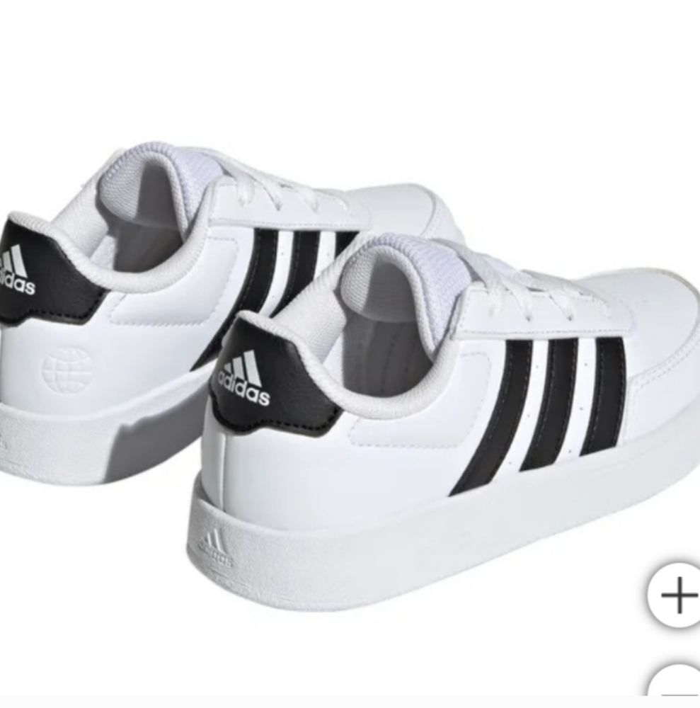 NEW adidas Kids' Breaknet Shoe White Tennis Shoes Sneakers - Picture 1 of 6